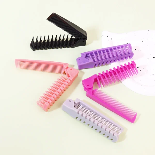 Portable Folding Anti-Static Comb Brush Massage Hair Styling Tool for Wigs