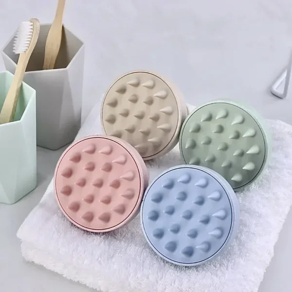 Silicone Shampoo Brush Scalp Massage Comb Bath Body Brush Hairdressing Tool