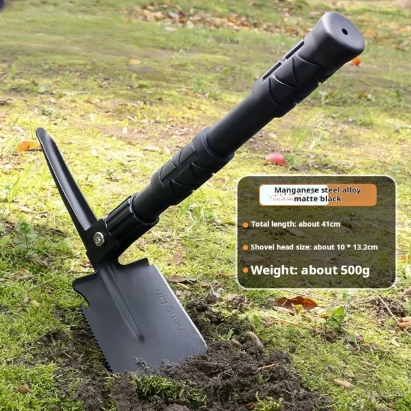 Foldable Camping Shovel Survival Tool with Compass Bag Truck Outdoor Gear