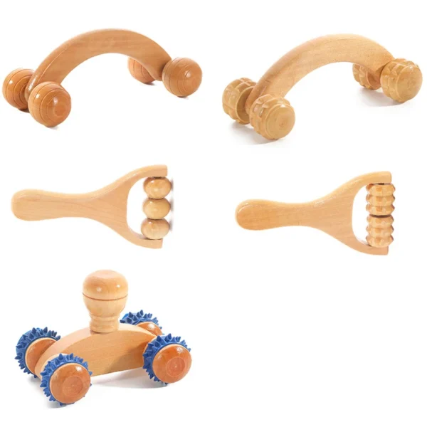 Wooden Massage Roller Body Foot Face Neck Shoulder Hand Therapy Tool