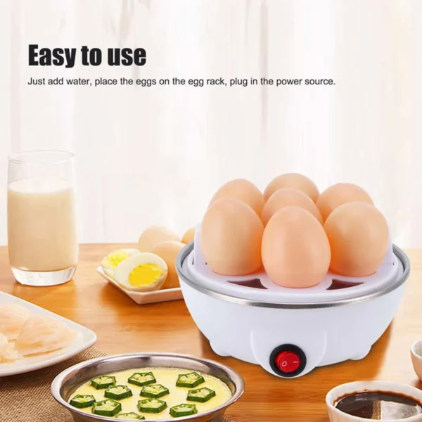 Electric Egg Cooker Boiler Fits 7 Eggs Soft Hard Omelet Multifunctional Cooker