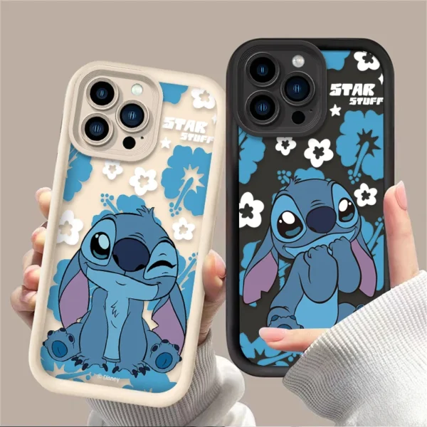 Disney Stitch Cartoon Phone Case for iPhone 16 15 14 13 12 11 Pro Max XR XS