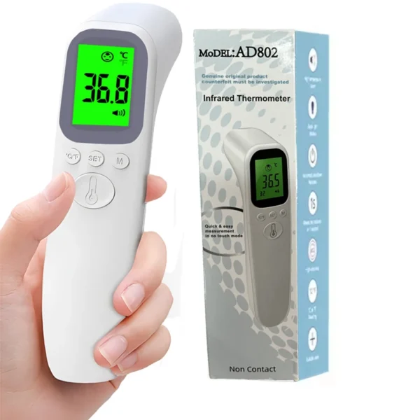 Medical Infrared Forehead Thermometer LCD Non-Contact Baby Adult Fever Tool