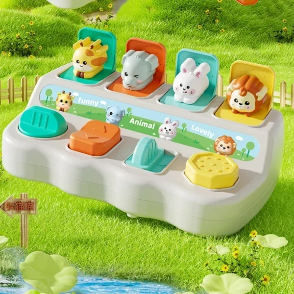 Montessori Pop-Up Animal Toy Learning Box Motor Skills Gift for Toddlers