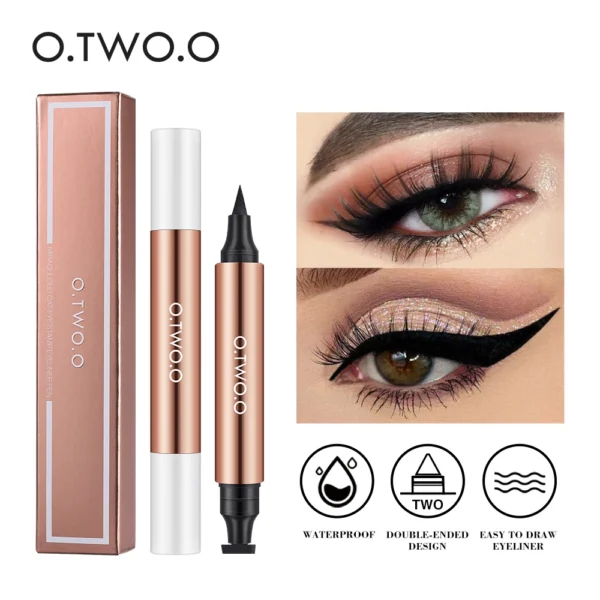 O.TWO.O Black Eyeliner Stamp Liquid Pen Waterproof Fast Dry Makeup Women