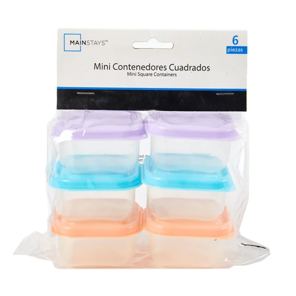 6Pcs Small Plastic Food Storage Containers Leakproof Moisture-Proof Kitchen