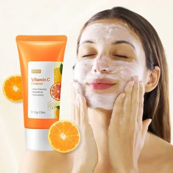 Vitamin C Facial Cleanser Deep Cleansing Moisturizing Blackhead Removal Foam