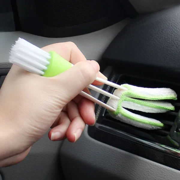 2-in-1 Car Air Conditioner Outlet Cleaning Brush Multi-Purpose Interior Tool