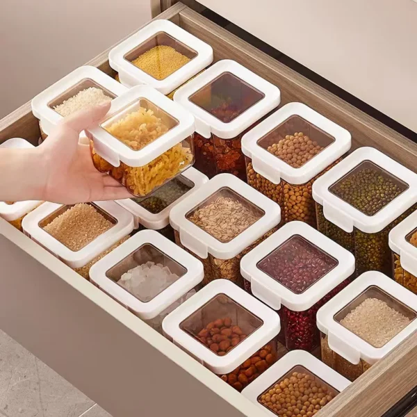 Kitchen Sealed Grain Container Plastic Snack Coffee Dry Fruit Storage Box