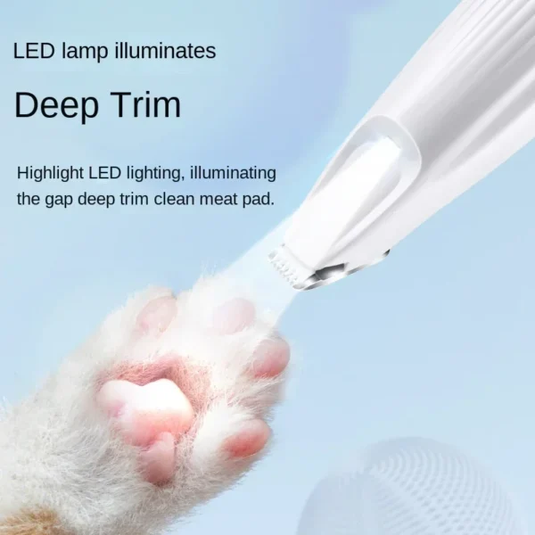 Rechargeable Pet Paw Hair Trimmer – Quiet Electric Foot Shaver for Dogs & Cats, Safe Grooming Clipper
