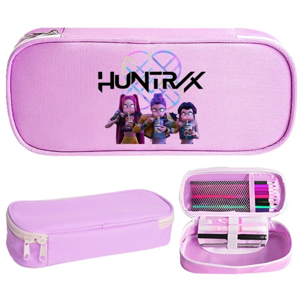 Demon Hunters Pencil Case Pencil Box Anime Fashion Stationery Storage Bag School